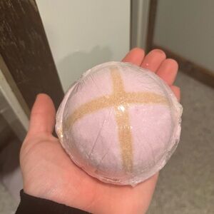 Pink and Gold cherry almond Bath Bomb